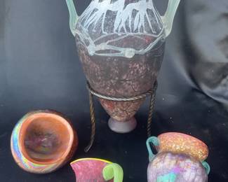 Hand blown Artisan Glass Vessels 