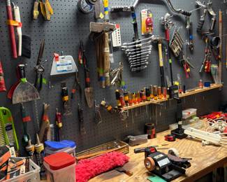 Plenty of tools on the wall