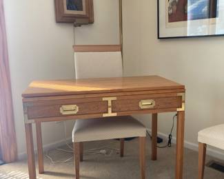 Desk opens up and expands for dining.