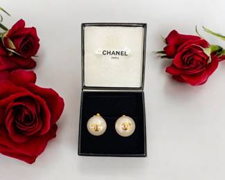 Vintage Chanel CC Earrings 