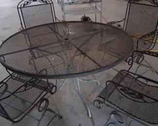 A nice outdoor set and I believe somewhere it has an umbrella