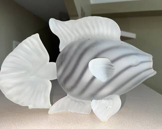 Lalique Style Hand Blown Fish