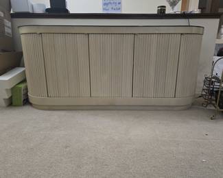 Moaning credenza with customa made glass protector. 