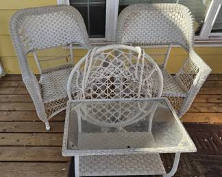 Plastic Wicker Chairs, Table Crochet Chair Swing