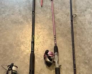 Three Fishing Poles Pole Holders