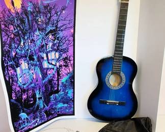 Zeny Guitar With Case Treehouse Poster