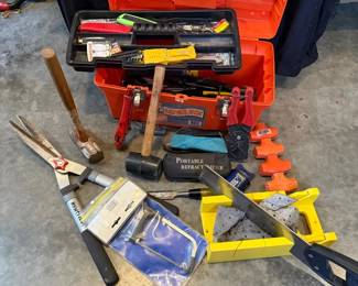 Mystery Lot of Tools Orange Tool Box