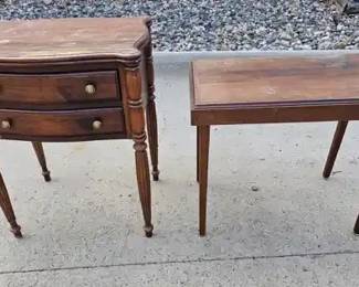 Two Wood Side Tables