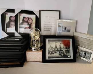 20 Black Frames, Clock Wedding Decor