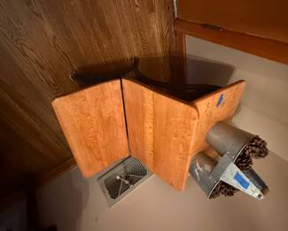 Sorry picture is skewed! Nice old school desk. 