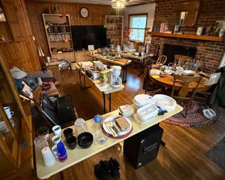 Dining room full of stuff!