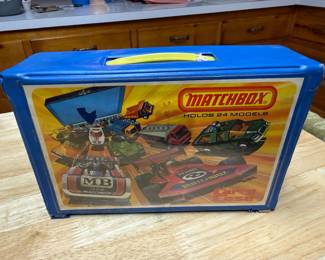 Matchbox collectors’ case full of cars