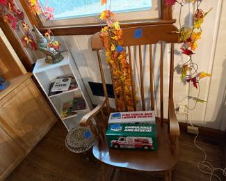 New Hess trucks. Great old rocker. 