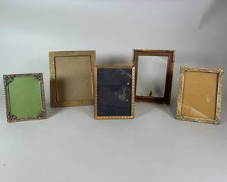 Five Antique Bronze And Other Metal Picture Frames (5)