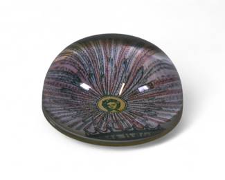 John Derian Domed Glass Decoupage Paperweight