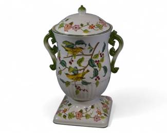 Hand Painted Porcelain Covered Vase