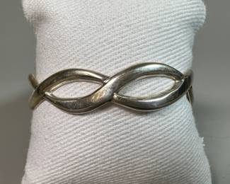 Vintage Mexican Sterling Silver Cuff Bracelet