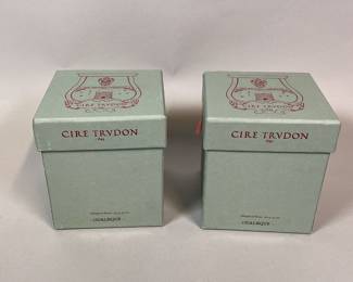 Two Trudon (France) 'Odalisque' Classique Size Candles (2)
