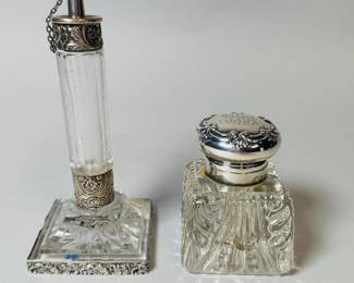 Two Silver Mounted Desk Items, C 1900 (2)