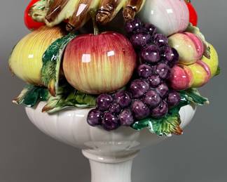 Italian Ceramic Fruit Cornucopia