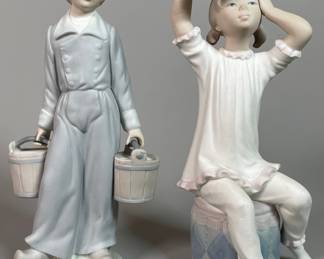 Two Lladro Bisque Porcelain Figures (2)