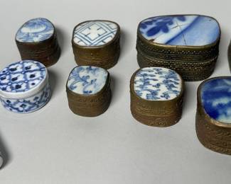 Chinese Porcelain Mounted Boxes And A Magnifying Glass (9)