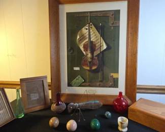 William M Harnett The Old Refrain , Polished Spheres, Wood Trinket Box