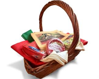 Large Christmas Basket Mystery Lot