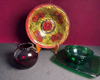 Colorful Glass Decor Or Servingware