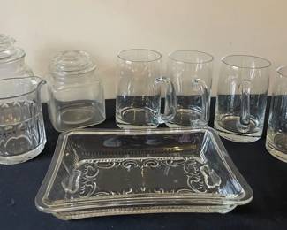 Beer Mugs And Miscellaneous Glassware
