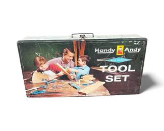 Vintage Handy Andy Toolchest With Assorted Tools