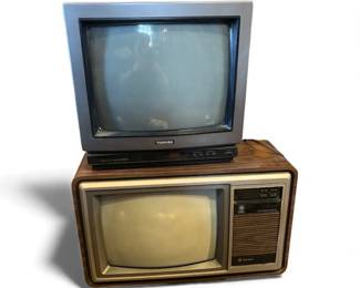 Vintage Television Set Duo Retro Media CollectionTested