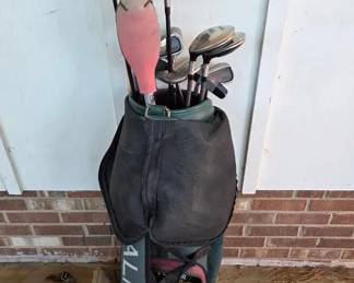 Complete Set Of Left Hand Gold Clubs