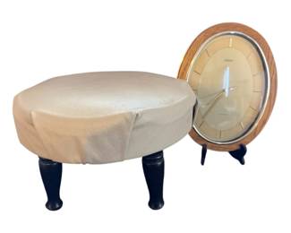 Take A Step Back In Time With A Vintage Step Stool And Vintage Wall Clock
