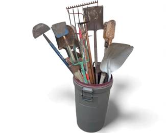 Huge Lot Of Garden Toolsshovels, Rakes, Axes, Etc