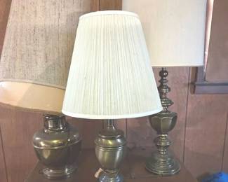 Assortment Of Brass Lamps
