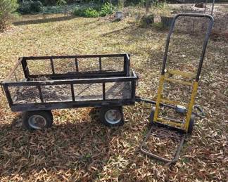 Heavy Duty Garden Cart And 4 Wheeled Hand Truck