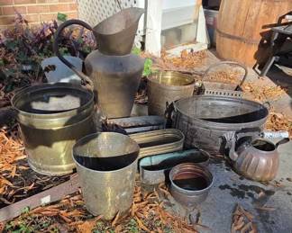 Collection Of Assorted Metal, Brass And Copper Decor Items