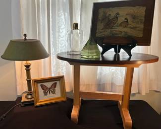 Cozy Corner With An End Table, Lamp, Art More