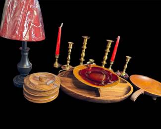 Brass And Wood Kitchen Dining Accessories 