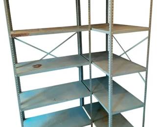 Two 6ft. Tall Metal Shelves