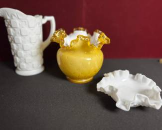 Fenton Milk Glass Trio