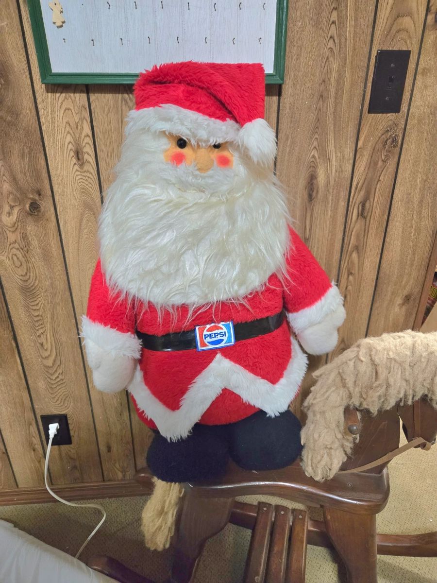 Large stuffed Pepsi Santa