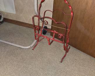 Vintage metal magazine rack