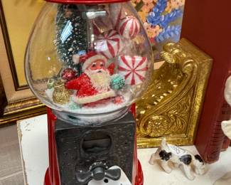 Vintage inspired Christmas bubble gum machine 