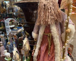Vintage Santa and other figurines