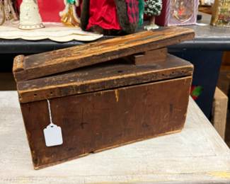 Solid Wood homemade shoe shine box with accessories 