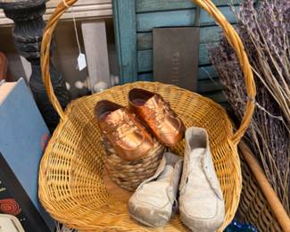 baby shoes and copper baby shoes