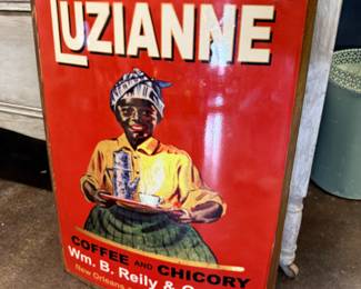 Luzianne Coffee and Chicory Porcelain Sign