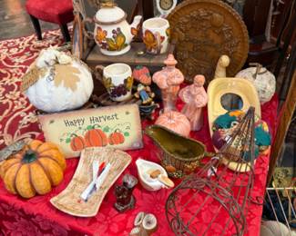 mark down table with lots of beautiful fall pieces